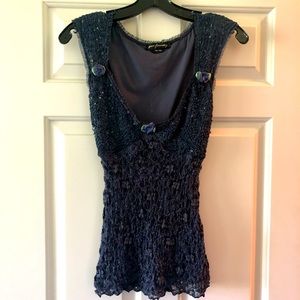 Ann Feniday OS sequined top